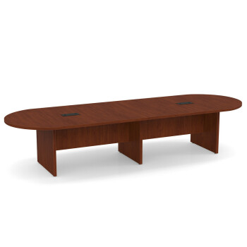 long cherry colored conference table